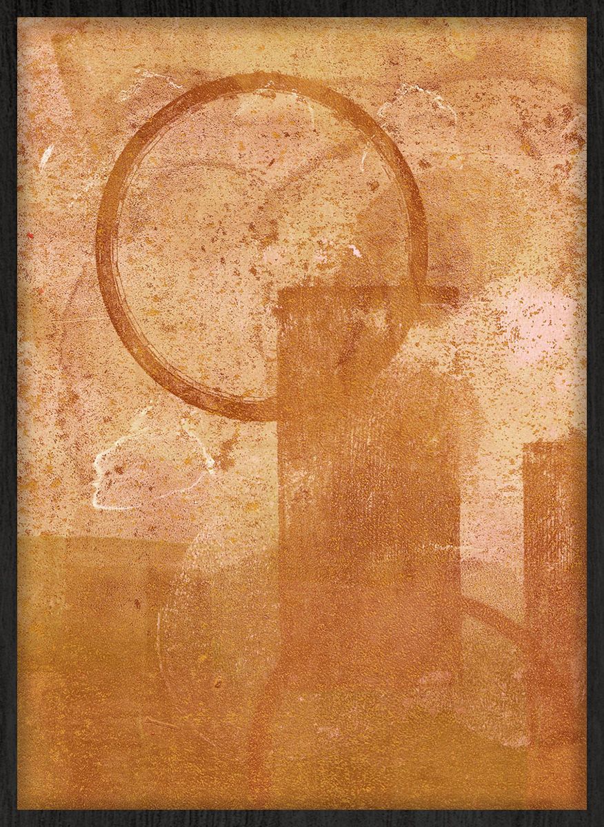 abstract schilderij oranje