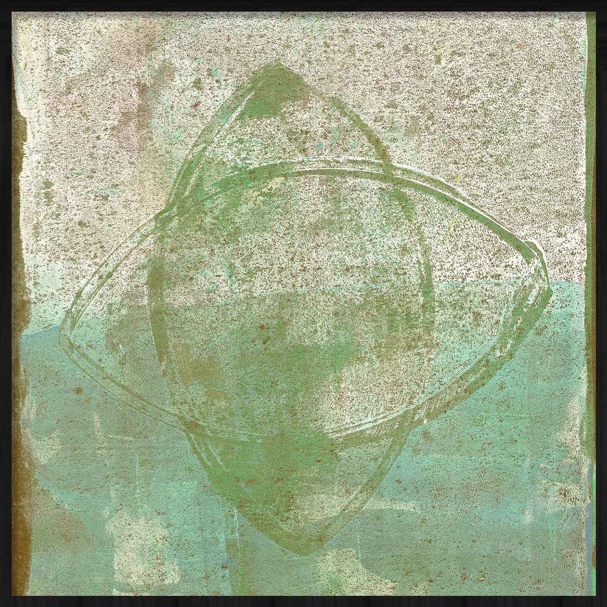 groen abstract schilderij