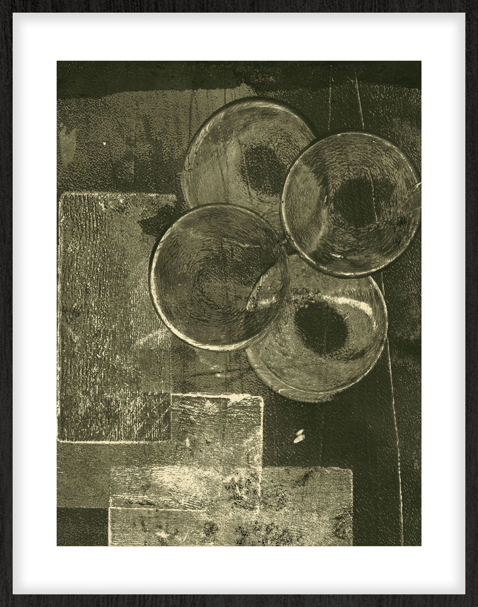 groenkleurig abstract schilderij