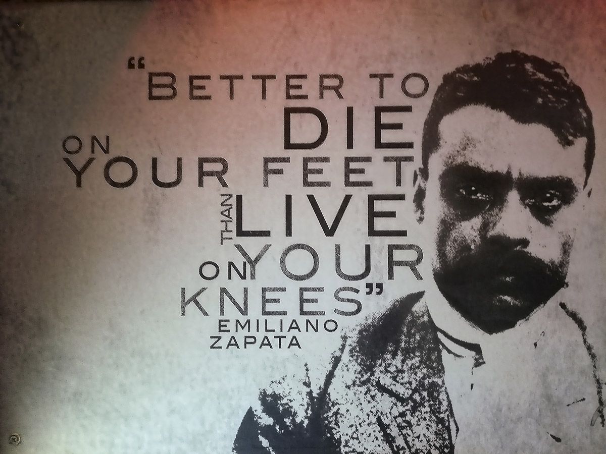 schilderij better to die on your feet