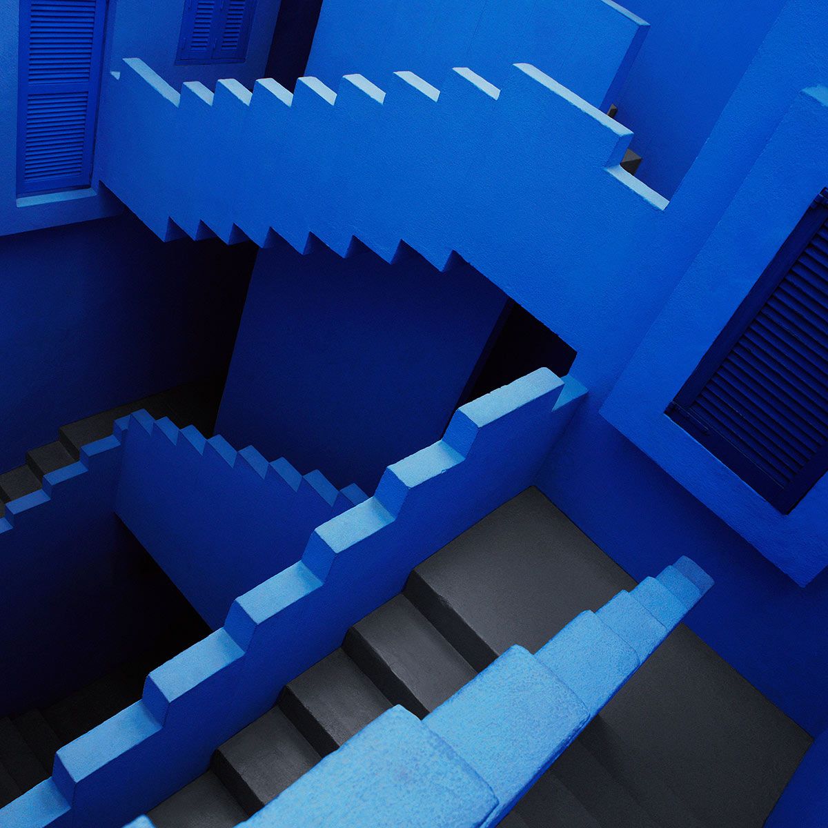 grijs blauw schilderij