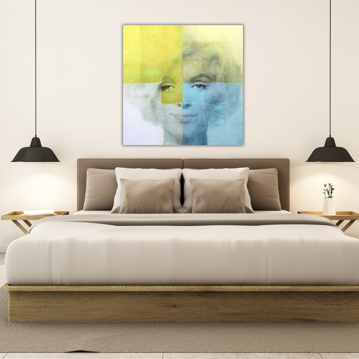 Marilyn Monroe in retro en pop art stijl - Original by Marian Williams –  Wallsharks, image size:1200x1200
