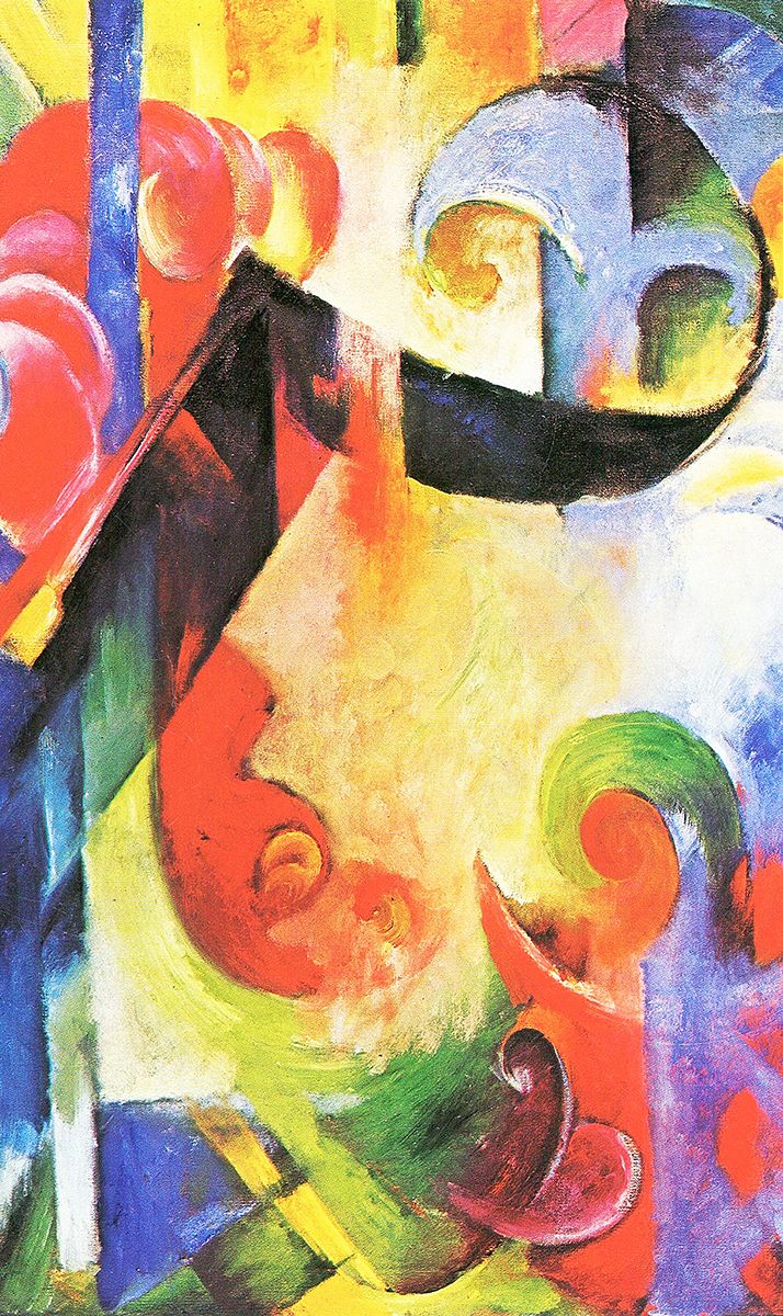 kleurrijk schilderij franz marc