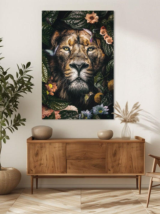 leeuwenkop schilderij