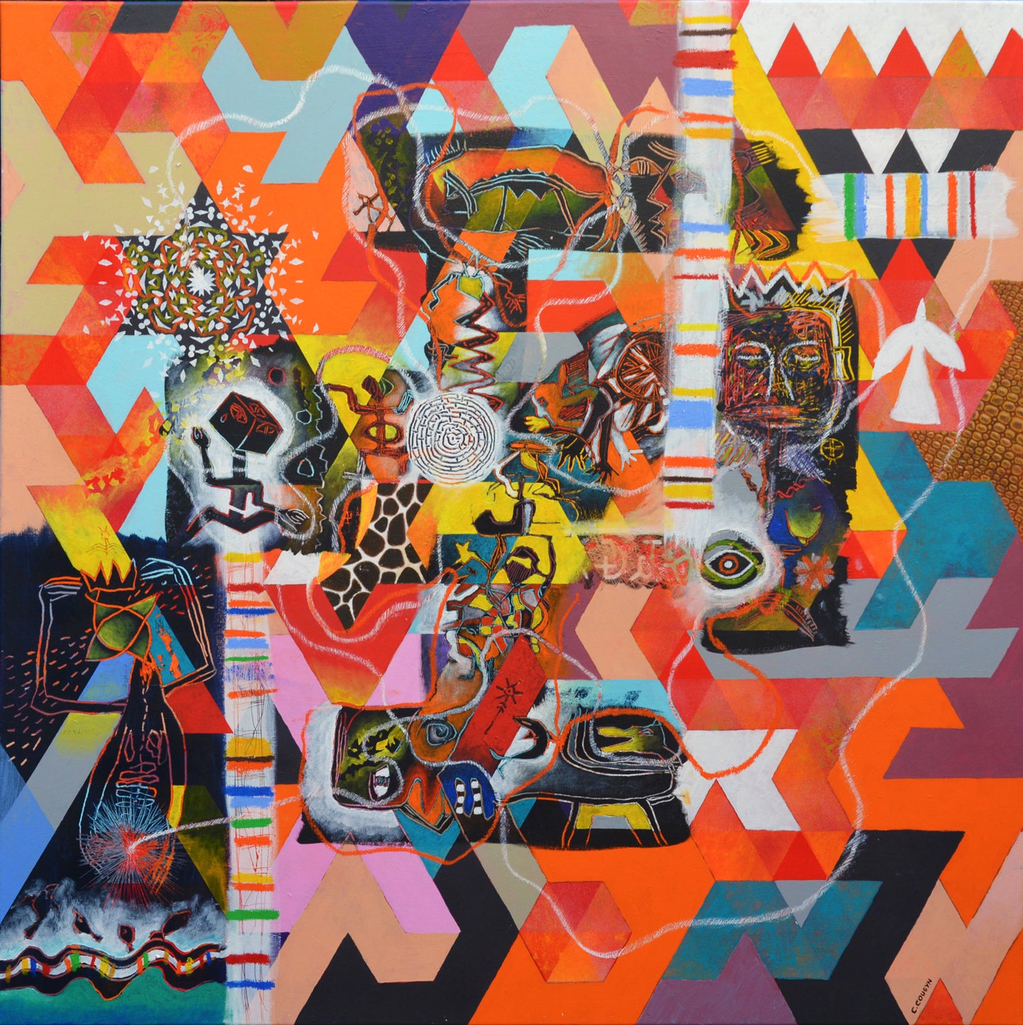 grote abstract kunstwerken