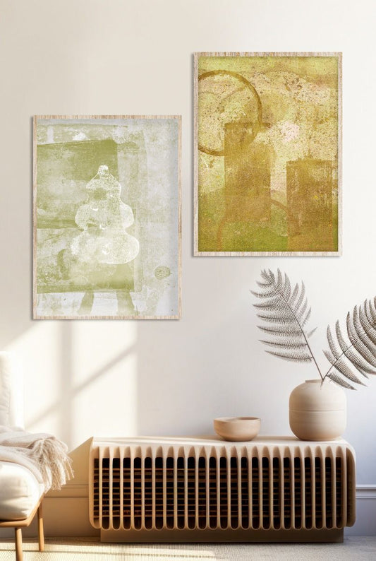 set abstracte schilderijen