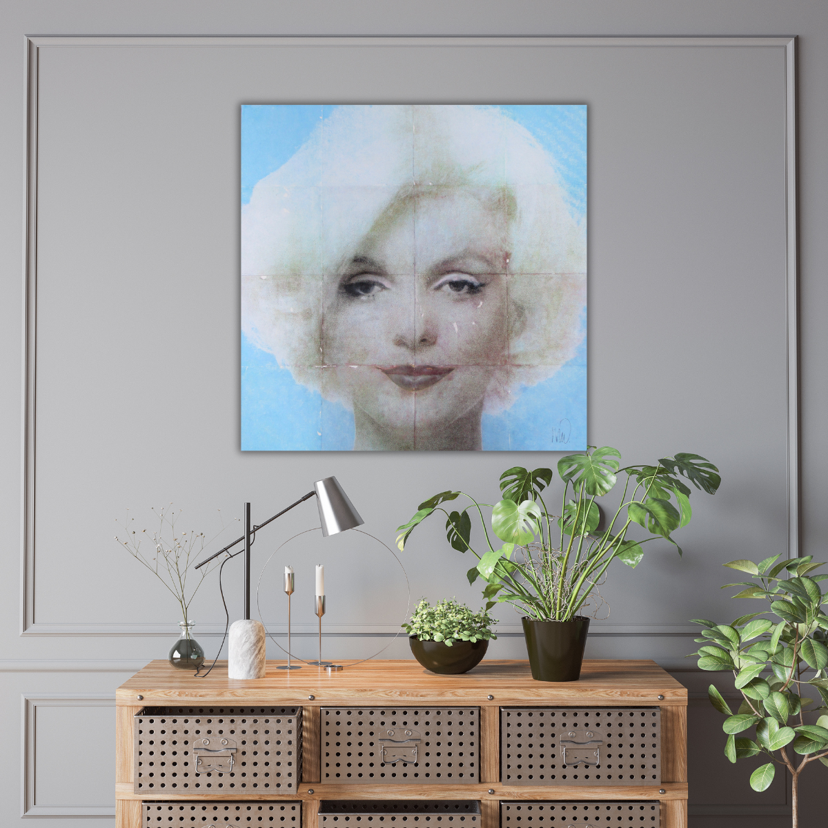 Marilyn in leuchtendem Blau