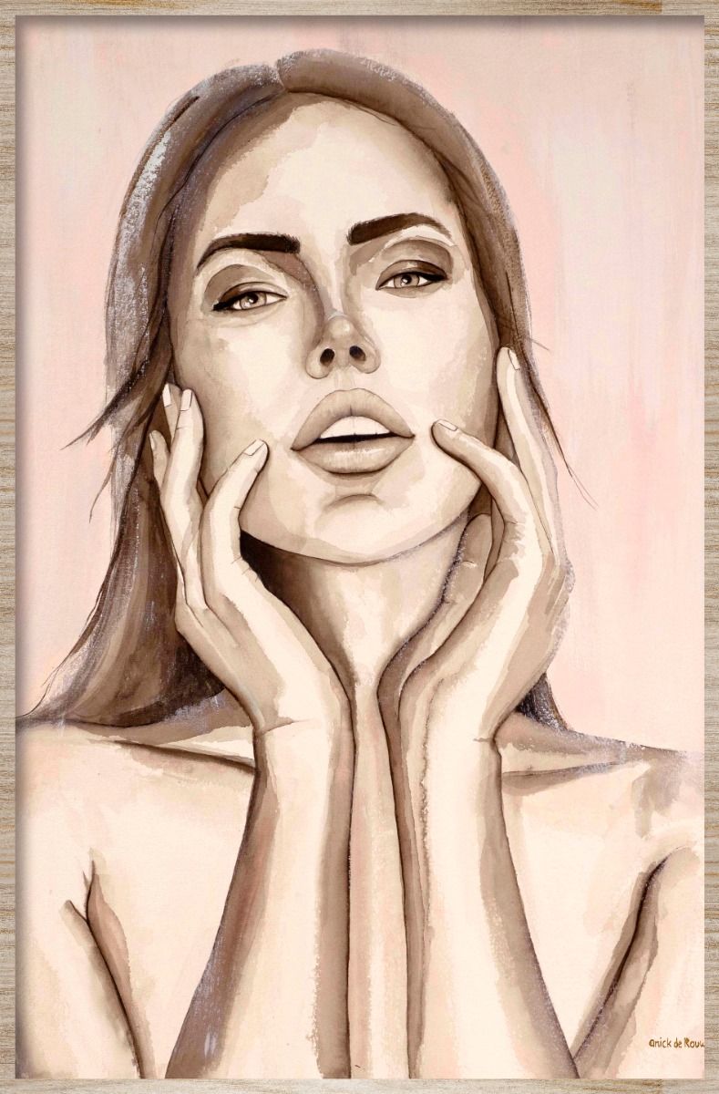 schilderij gezicht vrouw
