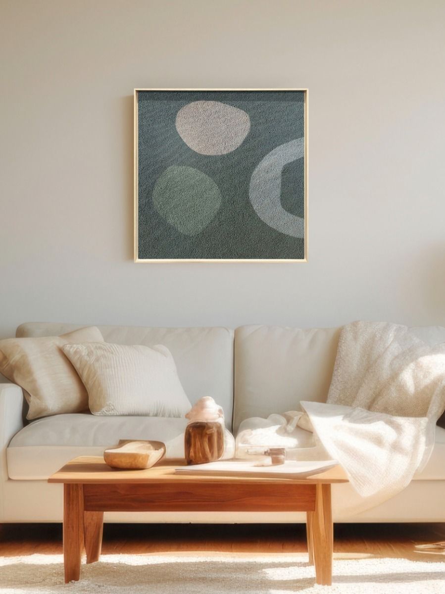 abstract schilderij van ronde vormen