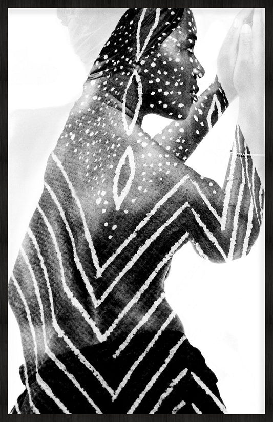 schilderij afrikaanse vrouw door essamba