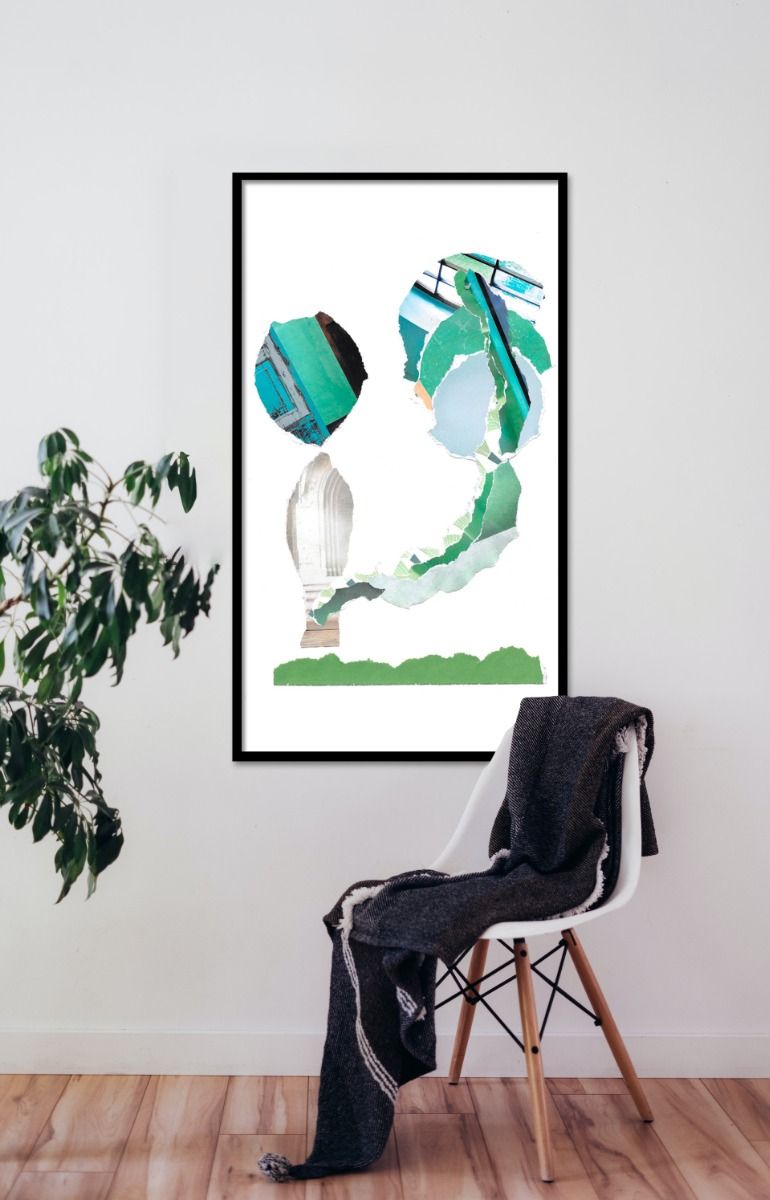 abstract schilderij groen
