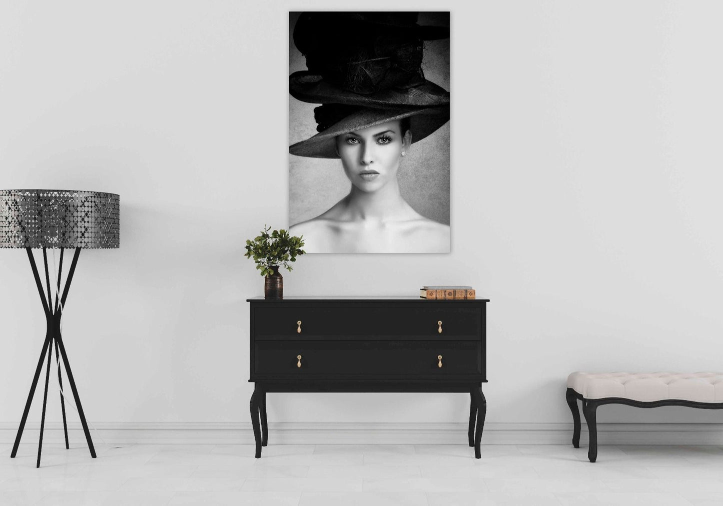 chique vrouw schilderij