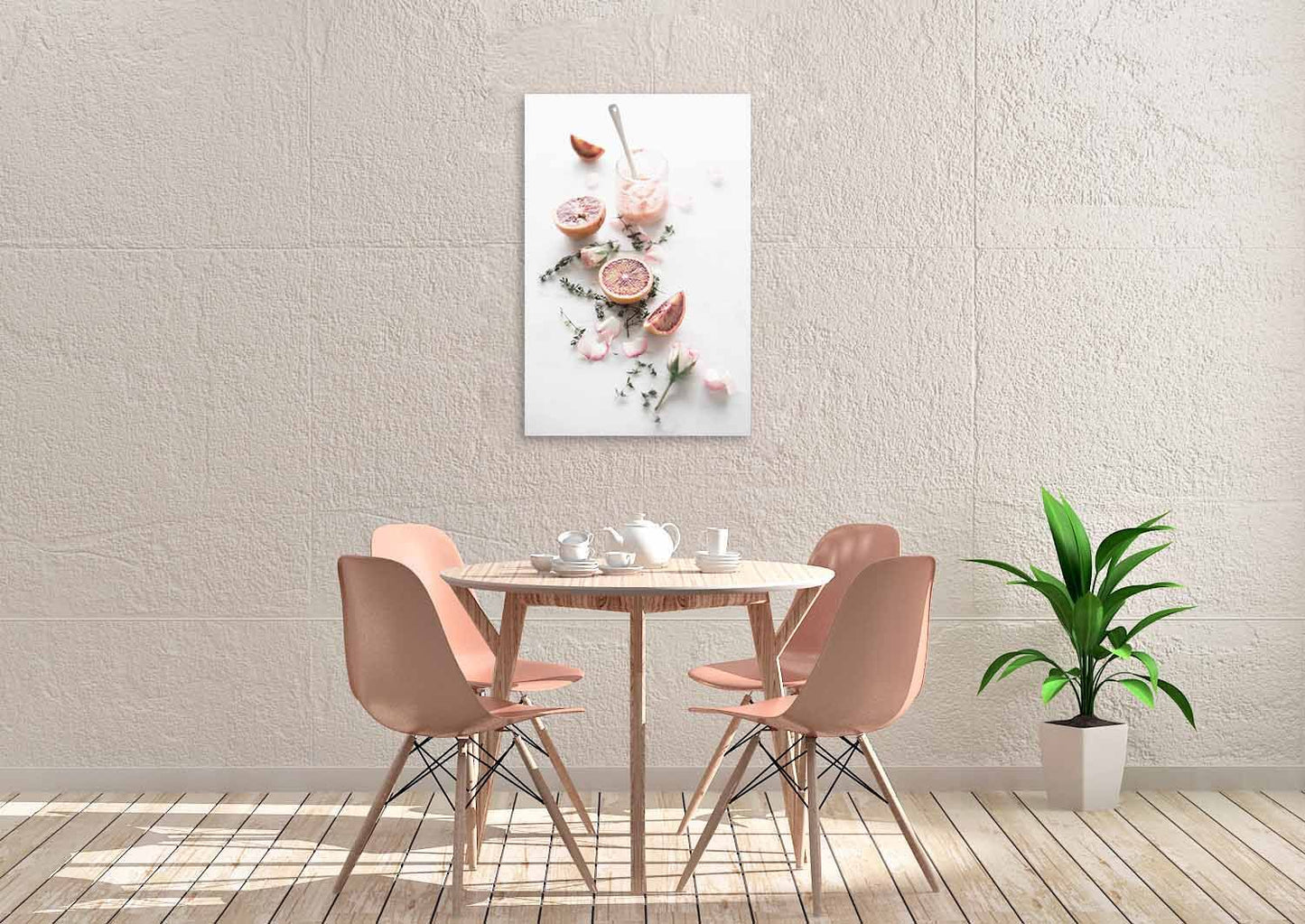 pastel kleurig schilderij van een cocktail