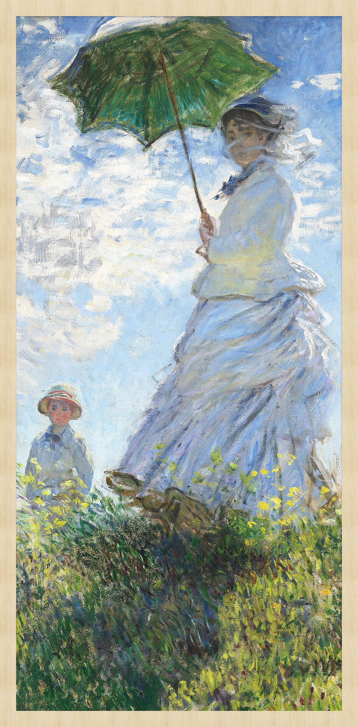 schilderij van een vrouw in natuur