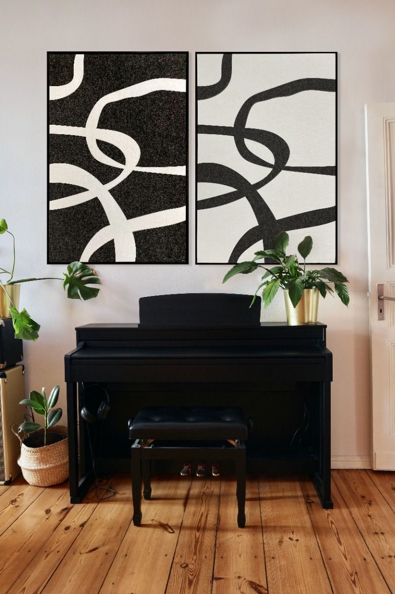 schilderij boven piano