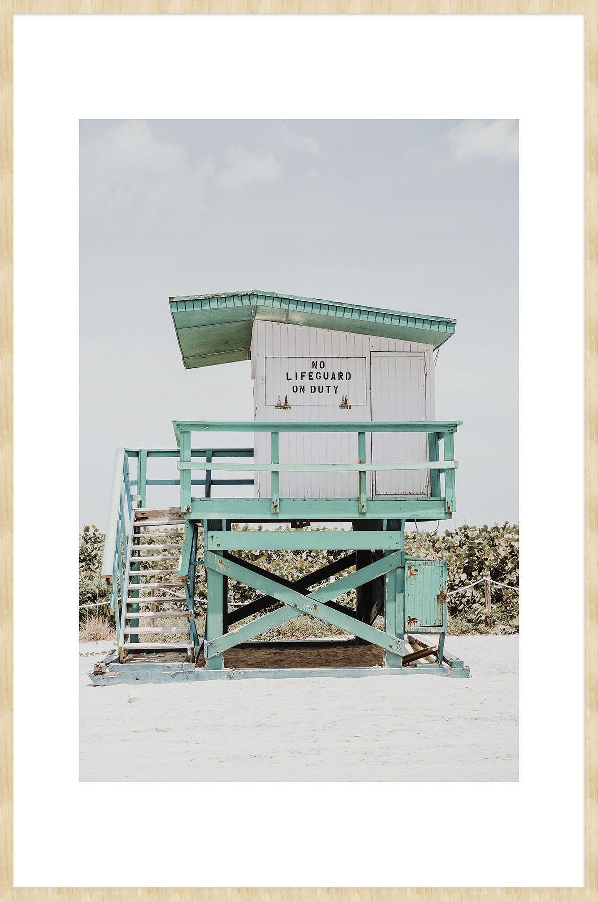 strandhuis schilderij groen