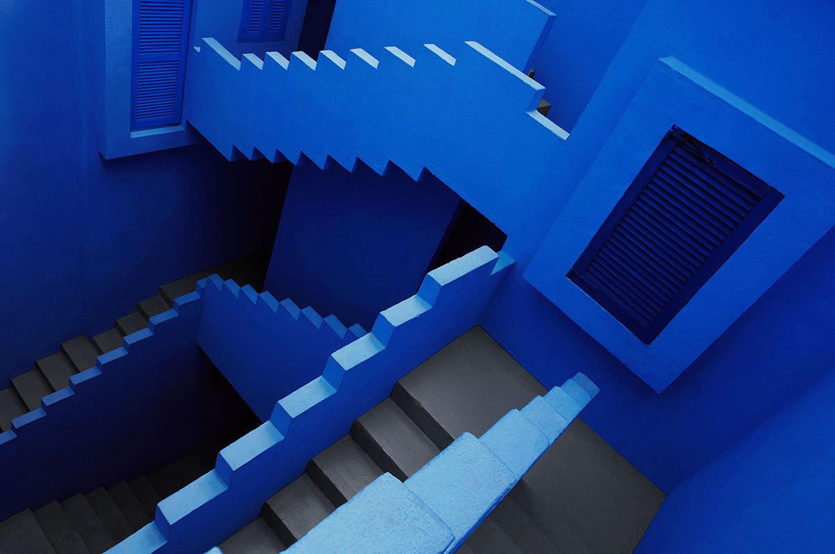 schilderij blauw
