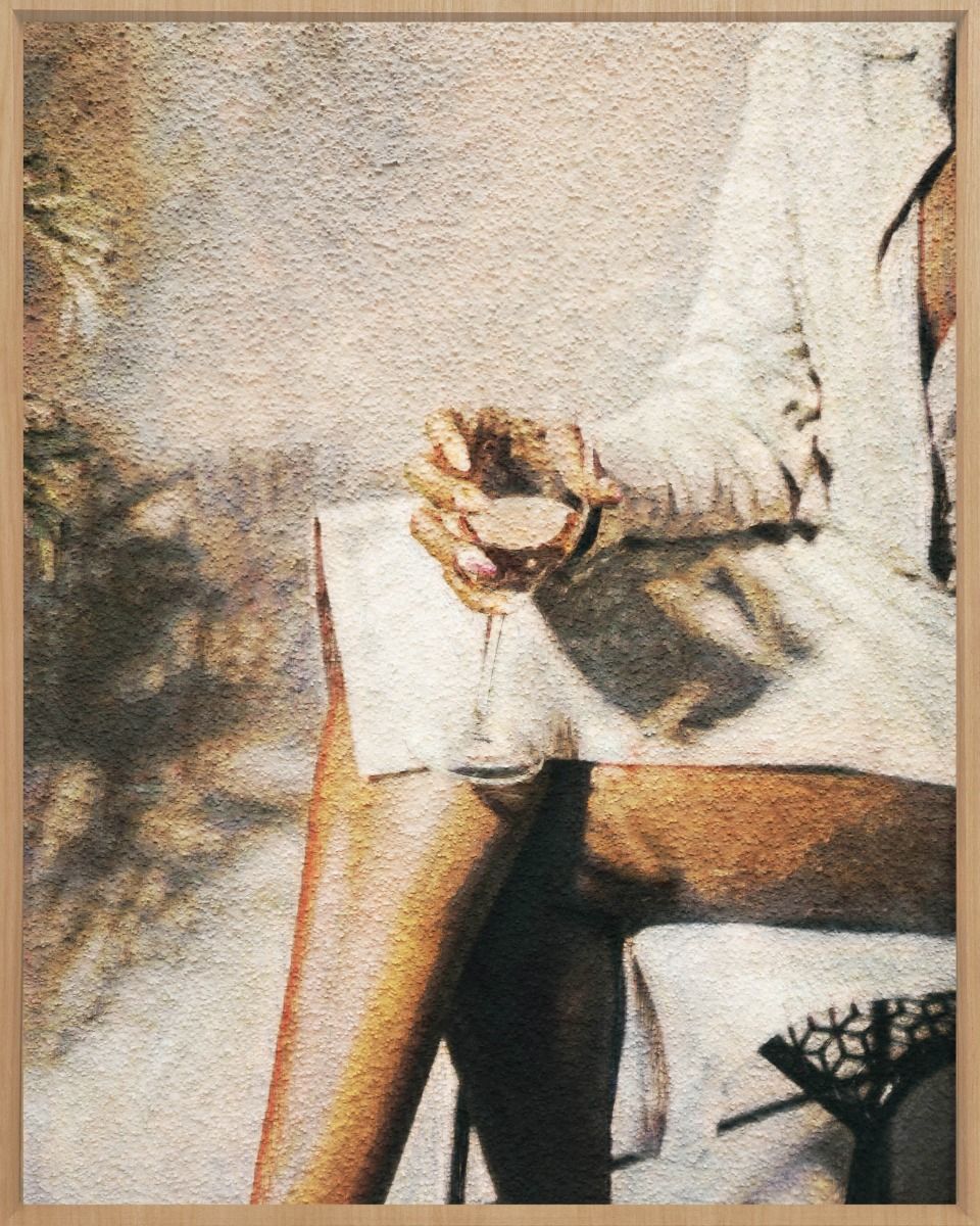 schilderij van vrouw retro