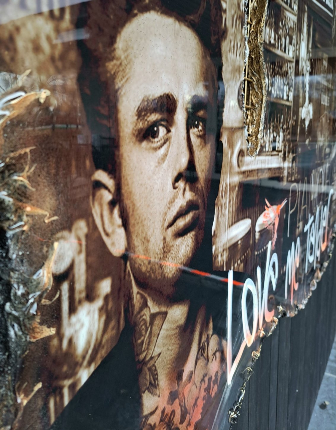 james dean kunst aan de muur