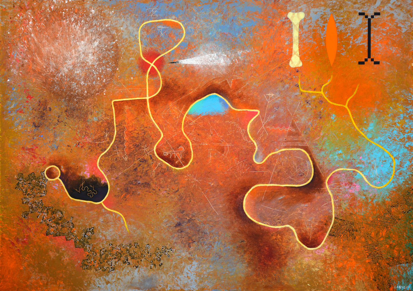 Abstract-surreëel muurkunst