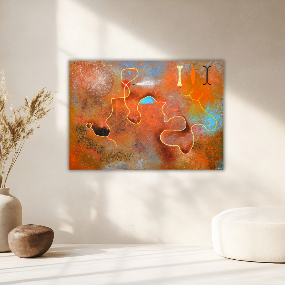 Abstract-surreëel schilderij