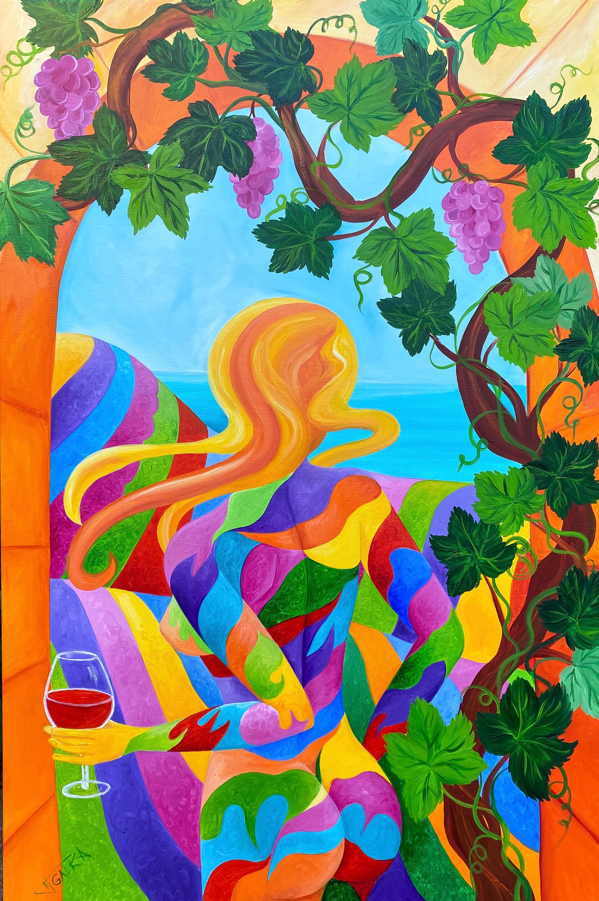 Origineel schilderij galka