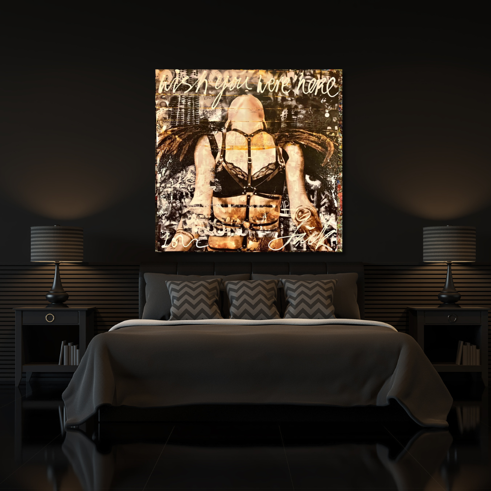 sensuele kunst aan de muur