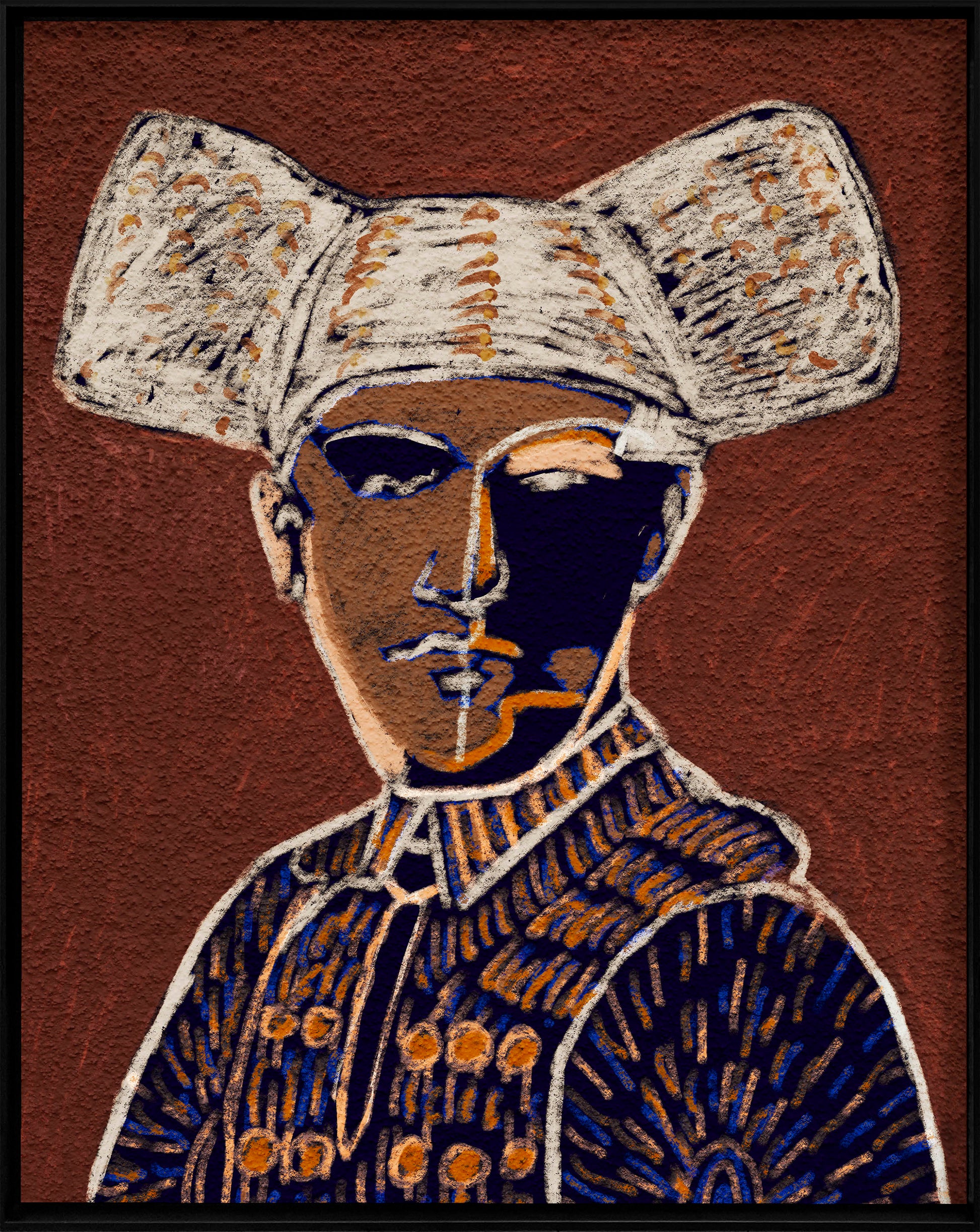 portret abstract structuur schilderij