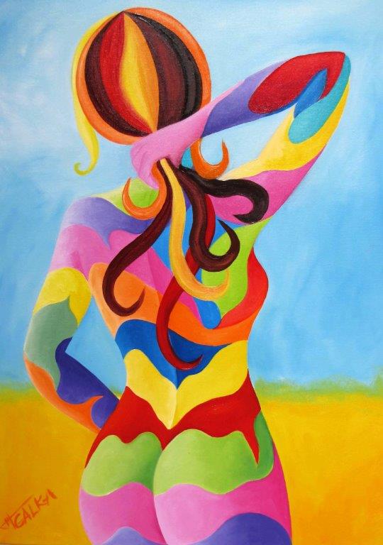 Parijse vrouw kunst