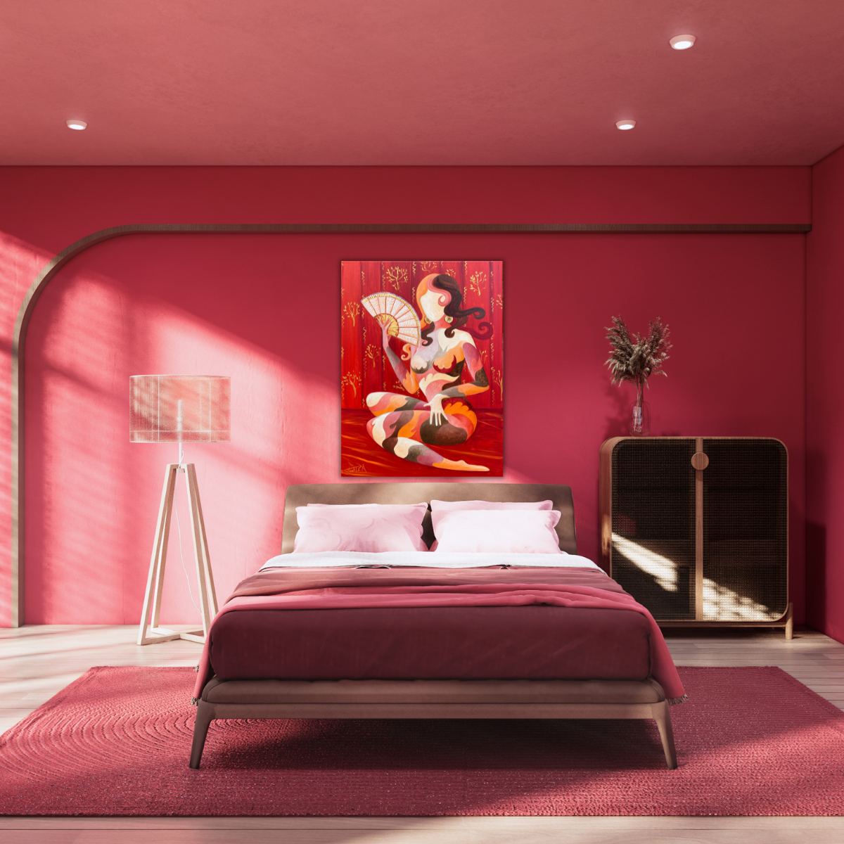 kunst slaapkamer