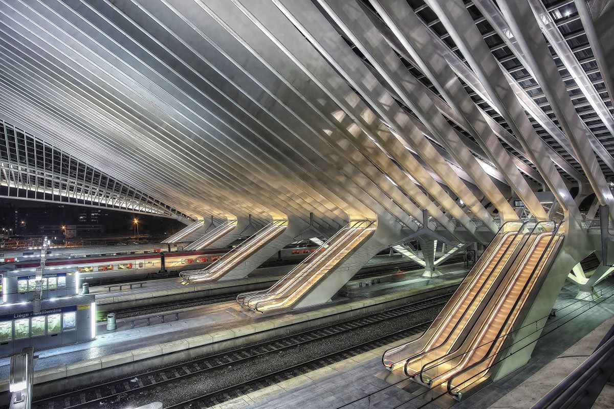 schilderij van een metrostation