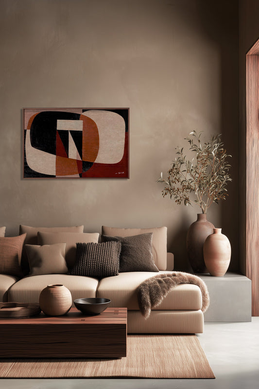 abstracte kunst aan de muur