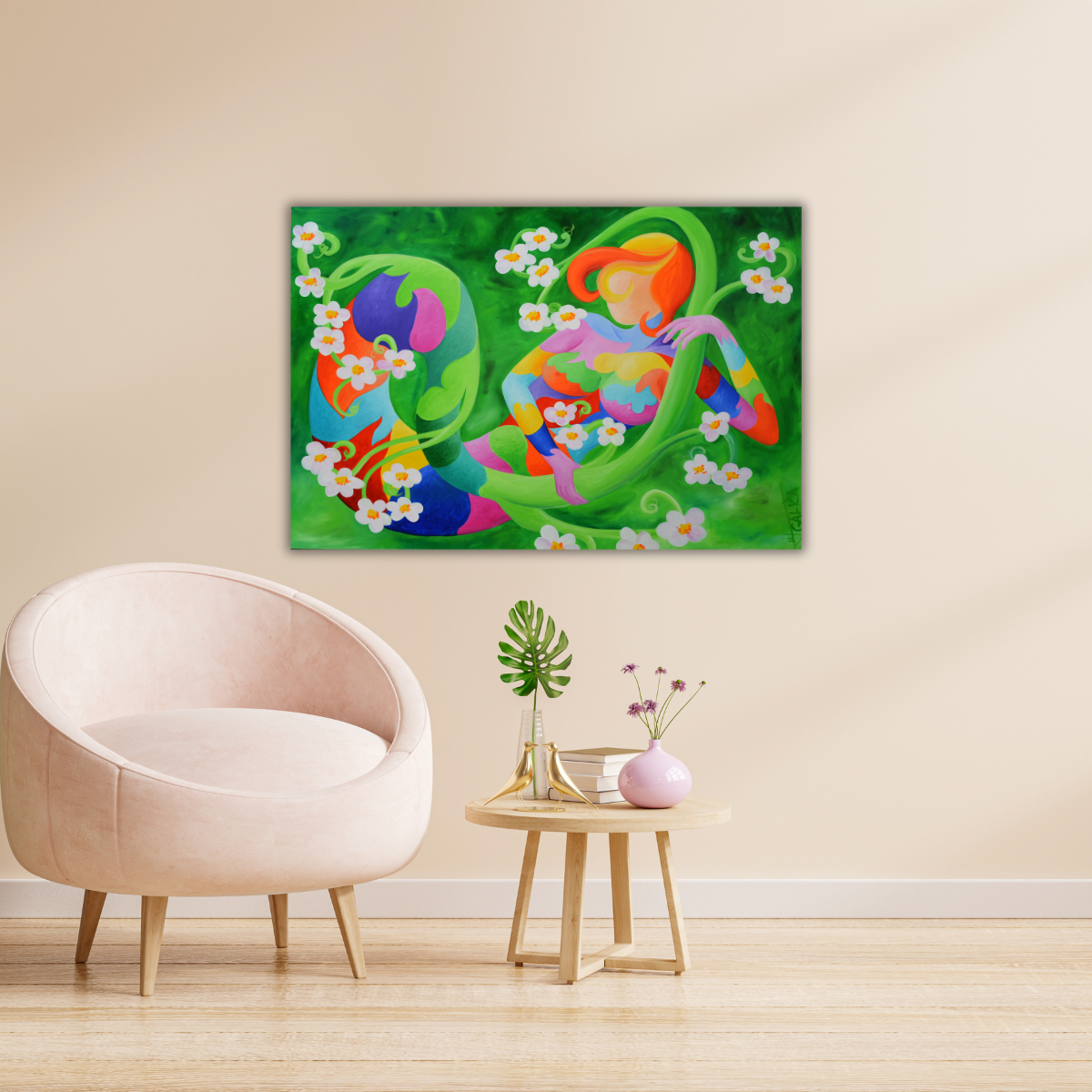 kunst aan de muur van Galka