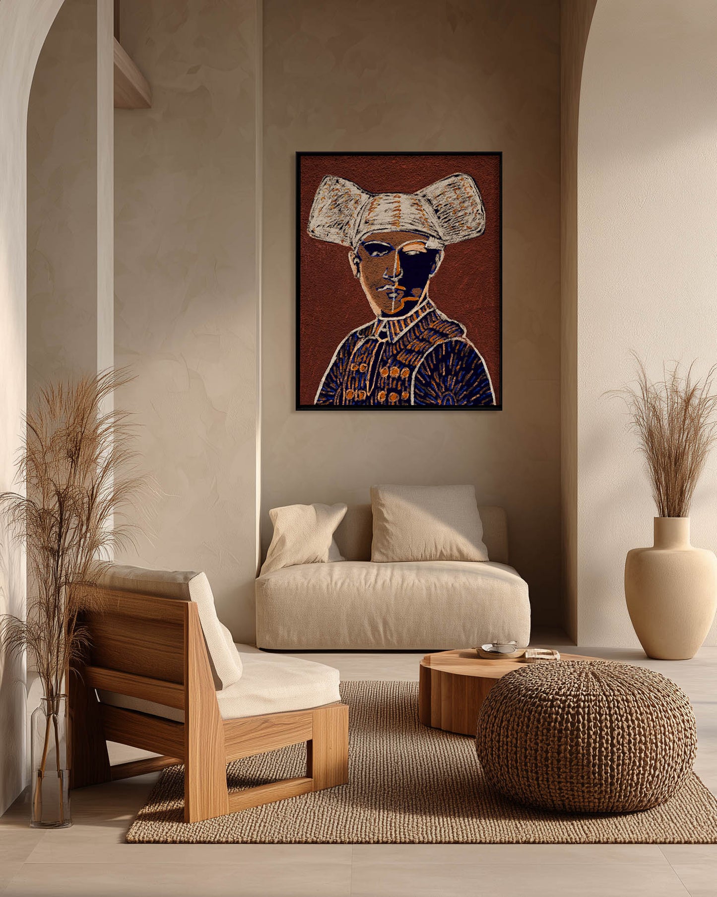 abstract portret schilderij