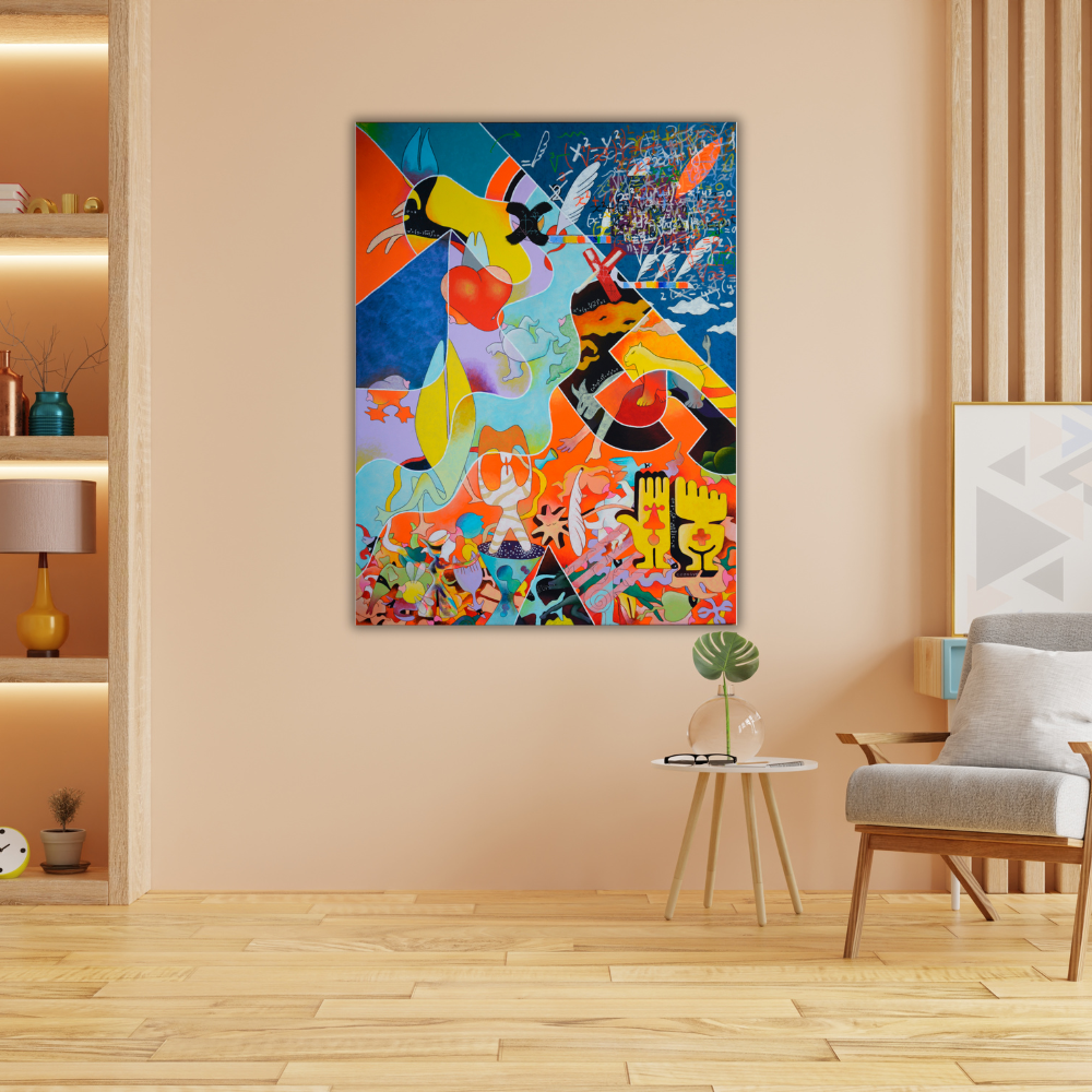 surrealistisch abstract schilderij