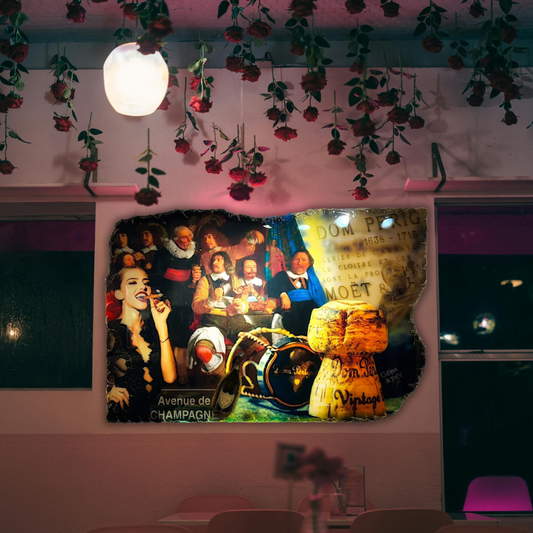 vintage kunst aan de muur