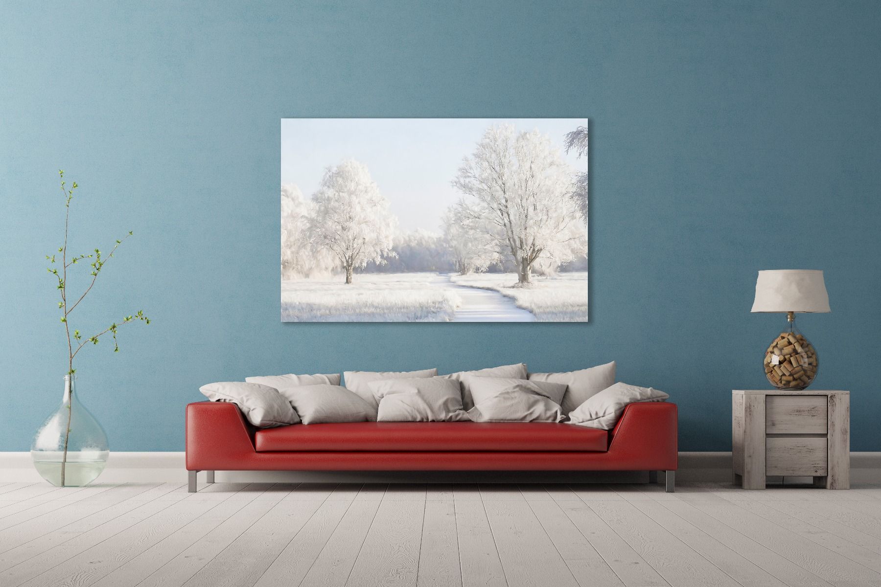 schilderij winter landschap